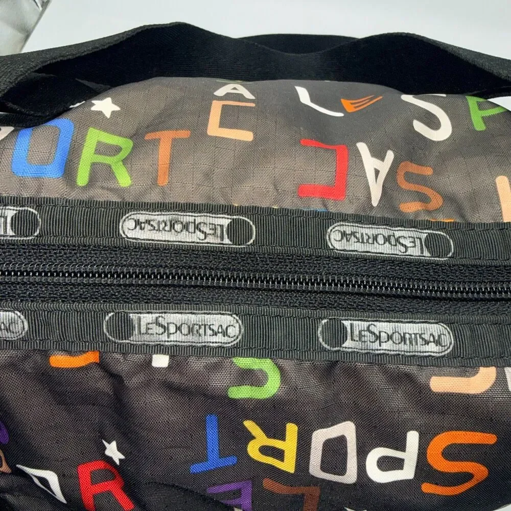 LeSportsac Multicolor Large Logo Tote Bag - Black/Rainbow